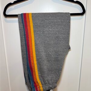 Aviator Nation Rainbow Stripe Joggers
